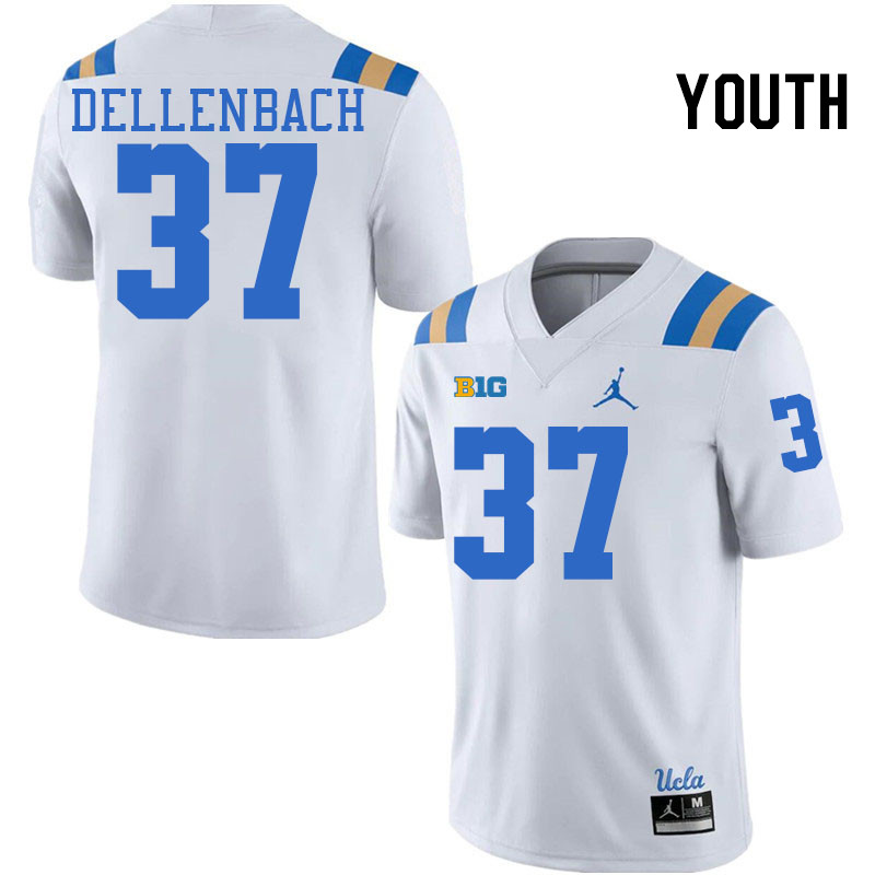 Youth #37 David Dellenbach UCLA Bruins College Football Jerseys Stitched-White